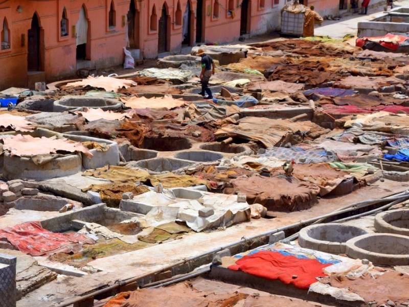 Garbarnia w Marrakeszu - niepowtarzalny obraz Maroka